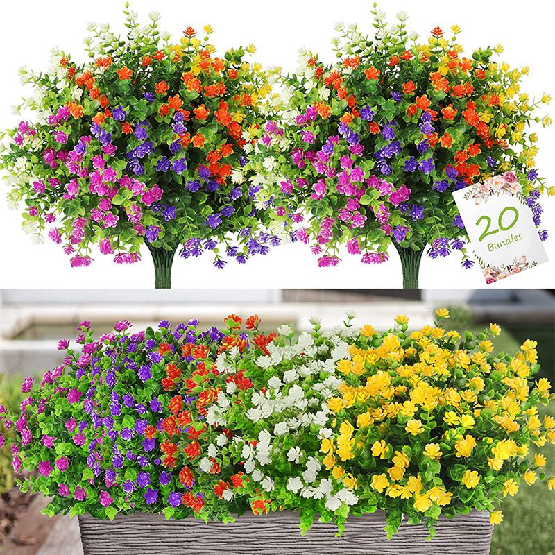 Plant Parent Gifts - 3/6 adet yapay bitki çiçek okaliptüs
