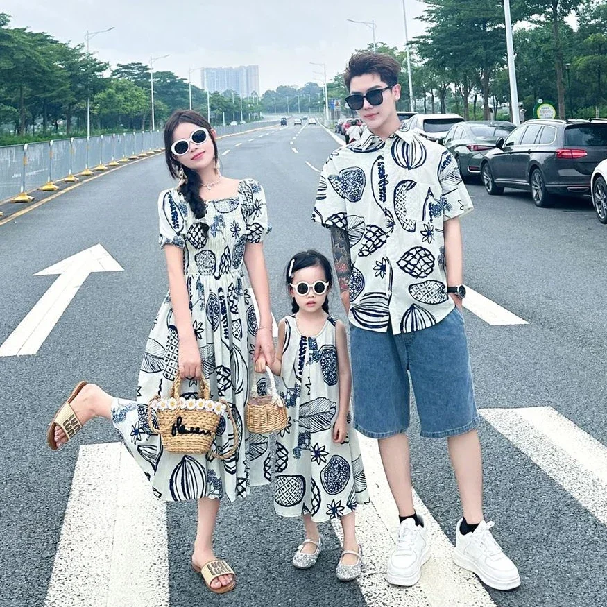 Plant Parent Clothing - Kadın önlük elbiseler kore kardeş aile