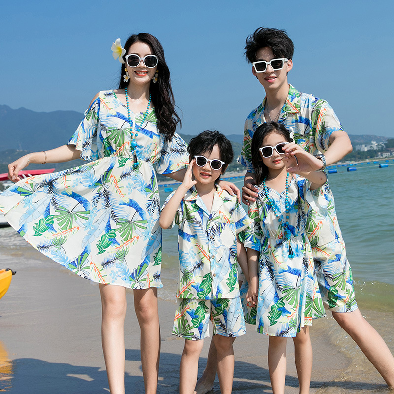 Plant Parent Clothing - Tatil çift bakmak ebeveyn-çocuk giysileri plaj
