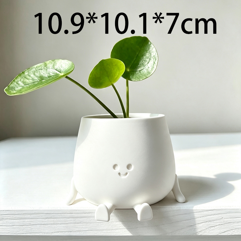 3D Baskılı Sevimli Gülen Yüz S - Cactus Mix Pot incelemesi ve fiyatı